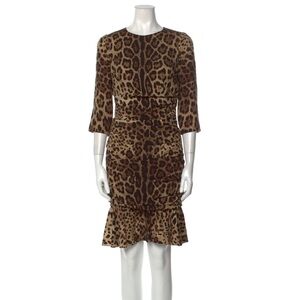Dolce & Gabbana silk cheetah mini dress